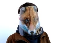 Защитный экран для лица с изображением Лиса CV-03-FOX