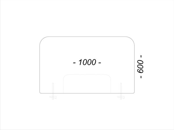 Защитные экраны с креплением 4 мм 1000 x 600