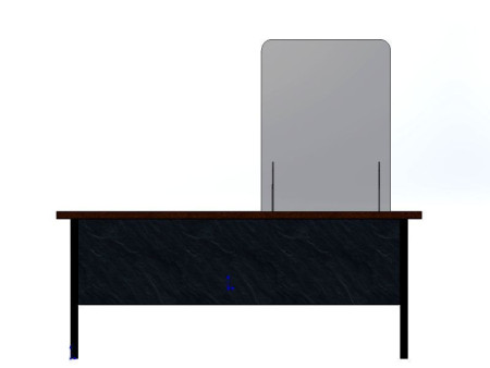 мобильный барьер из оргстекла  oo-600/600 без окошка