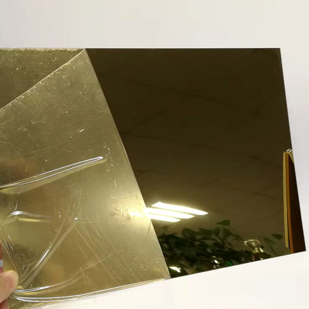 Зеркальное оргстекло золото 3 мм ПММА 0027 XT 2,03 х 3,05 м