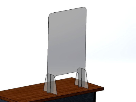 мобильный барьер из оргстекла os(с большим окошком) по вашим размерам