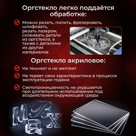 Купить прозрачное оргстекло (Оргстекло Плексиглас 12 мм 0,6 х 1 м)