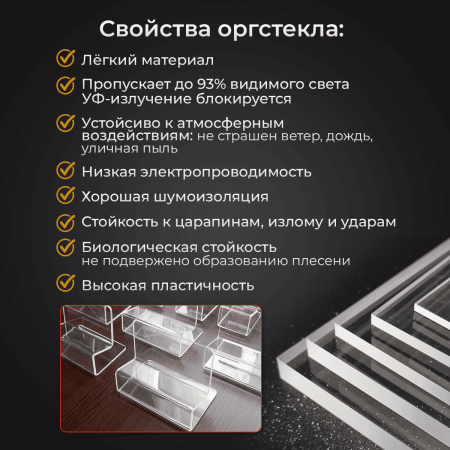 Оргстекло 2 мм 1,00 х 2,00 м для защитных экранов и перегородок
