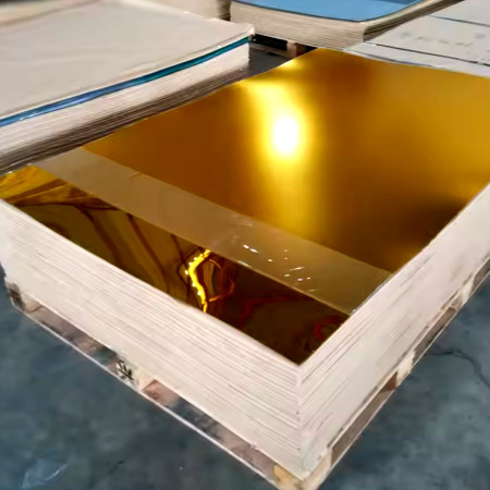 Зеркальное оргстекло золото 3 мм ПММА 0027 XT 2,03 х 3,05 м