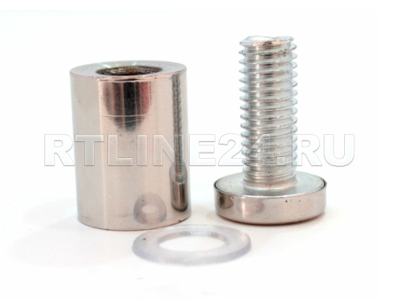 дистанц. держатель стальной 19*25 (цвет.  никель)