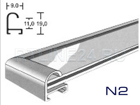 №2/ Золото глянец/ профиль Baget RTLINE/ 3,05 м