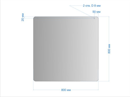 подвесной защитный экран / полистирол 2мм / 800х800 мм