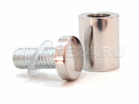 дистанц. держатель стальной 19*25 (цвет.  никель)