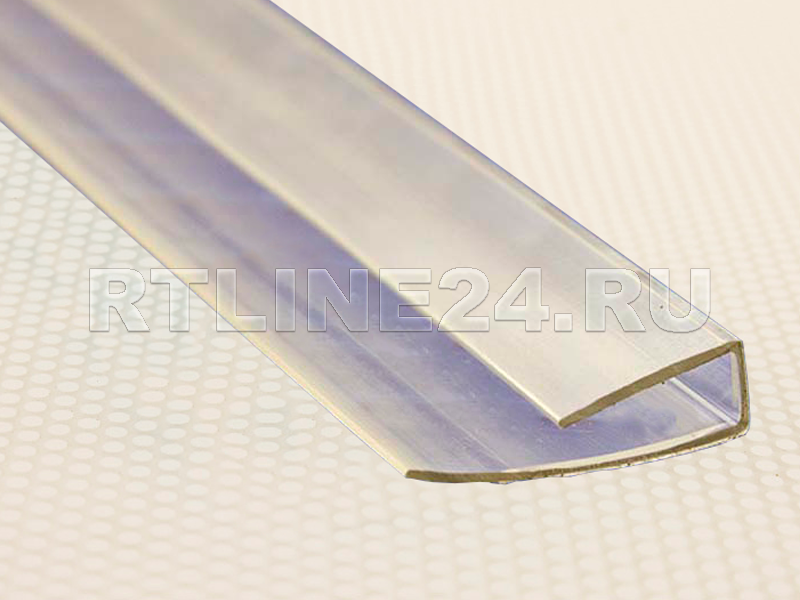 Торцевой прозрачный профиль для поликарбоната 4 мм / 2,1 м