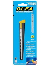 Нож OLFA | OL-180-BLACK | выдвижное лезвие | лезвие 9мм